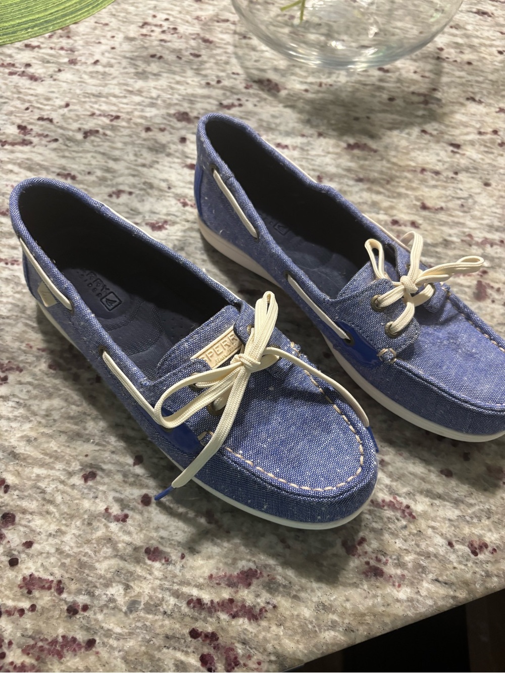 Sperry Women’s Denim Blue Canvas Moccasin Boat Shoes